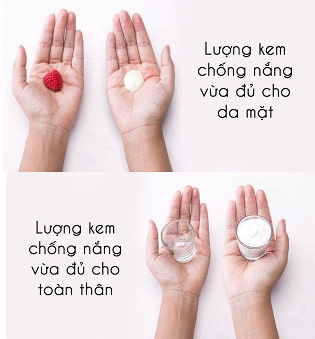 Liều lượng kem chống nắng “đúng chuẩn” 