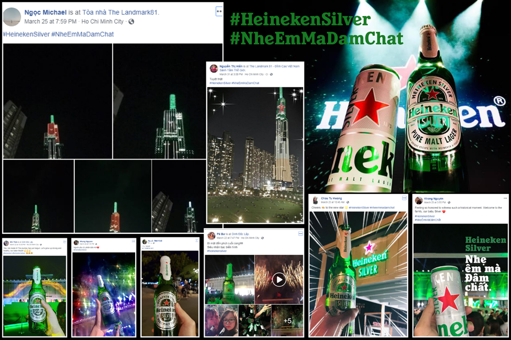 Hình ảnh Heineken Silver với thiết kế thời thượng liên tục phủ sóng mạng xã hội suốt 2 tuần qua