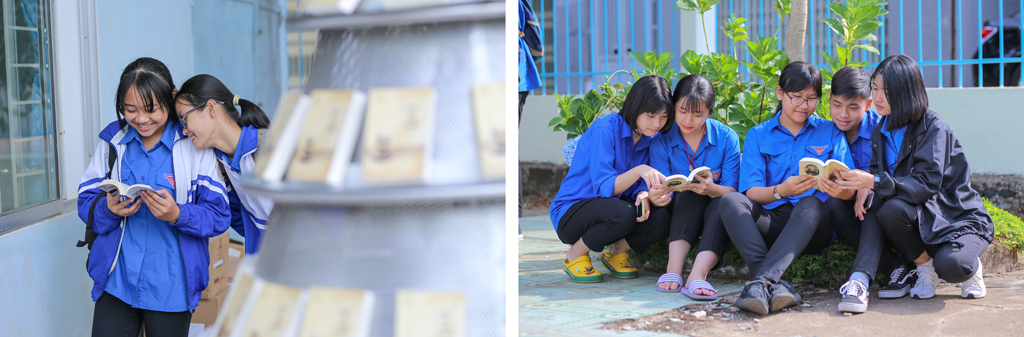 Cán bộ thư viện và các học sinh tham dự chương trình giao lưu tại Thư viện tỉnh Gia Lai đã dành sự quan tâm đặc biệt khi lần đầu tiên Hành trình Từ Trái Tim, Hành trình Lập Chí Vĩ Đại - Khởi nghiệp kiến quốc cho 30 triệu thanh niên Việt đến với tỉnh nhà