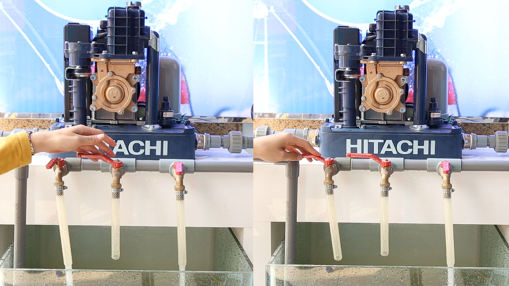 Nhờ công nghệ biến tần, lực nước ra của máy được duy trì mạnh mẽ và ổn định 