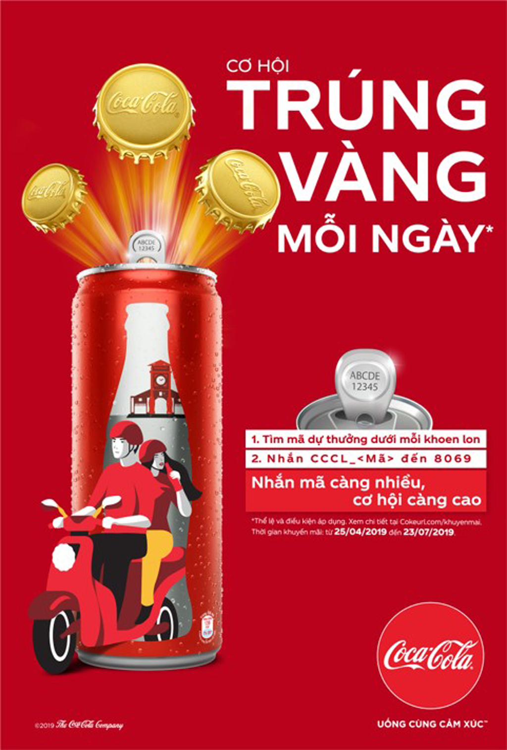 Đằng sau bộ lon độc đáo “Việt Nam tôi yêu, Coca-Cola tôi yêu” là cơ hội trúng đến 5 lượng vàng