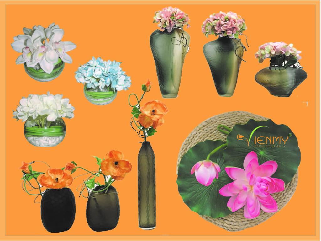 Một số mẫu hoa trang trí do Viên Mỹ cung cấp được nhiều chủ spa yêu thích
