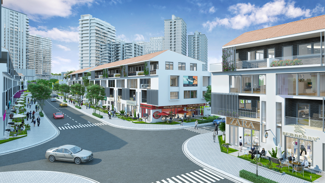 Phối cảnh khu thương mại dự án Nhơn Hội New City