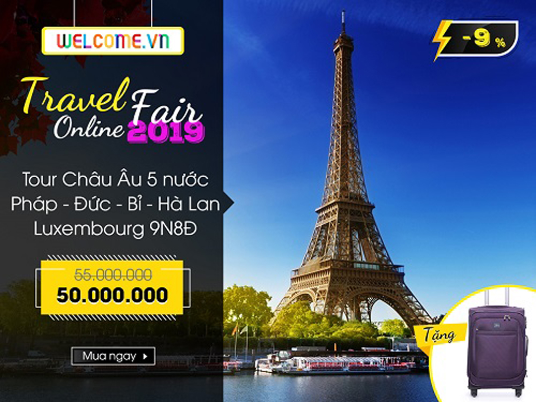 Tour châu Âu tại Travel Fair Online sẽ có nhiều khuyến mãi hấp dẫn