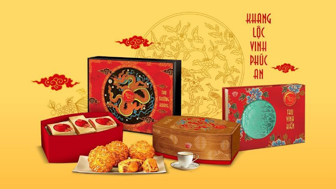 Dòng bánh Trăng Vàng của Mondelez Kinh Đô với họa tiết lấy cảm hứng của triều Nguyễn và Lê