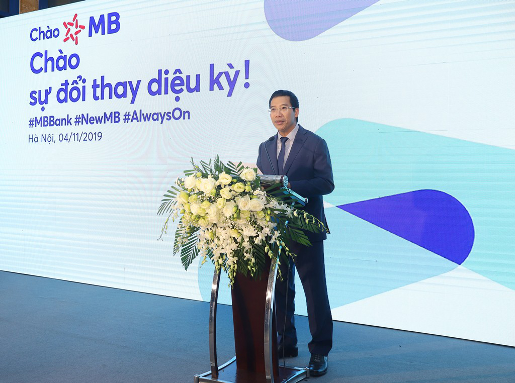 Ông Lưu Trung Thái - Phó chủ tịch Hội đồng quản trị, Tổng giám đốc MB, phát biểu tại sự kiện
