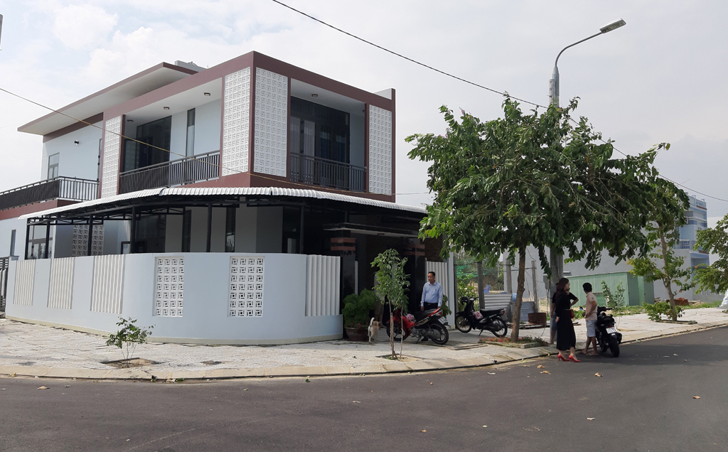 Căn nhà mới của gia đình anh Phan Phước Ánh tại khu tái định cư dự án Đất Quảng Riverside