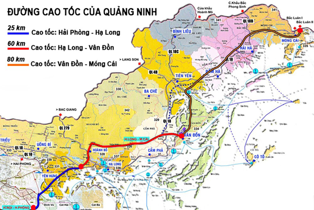 Đến năm 2020, tỉnh Quảng Ninh sẽ hoàn thành đầu tư gần 200 km đường bộ cao tốc, đóng góp 1/10 số lượng cao tốc hoàn thành trên toàn quốc