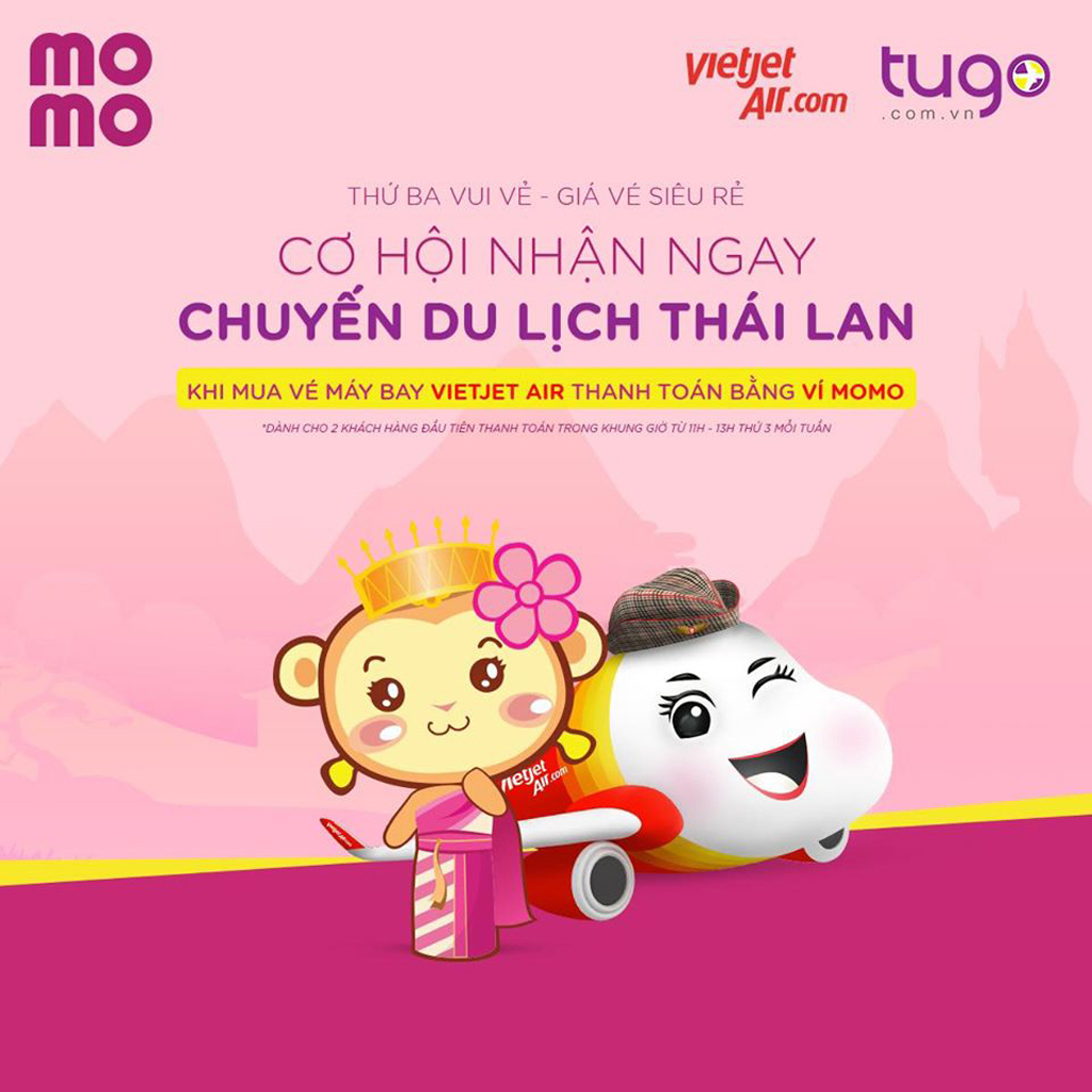 Nhận ngay chuyến du lịch khi đặt vé máy bay với Momo Ảnh: Tugo