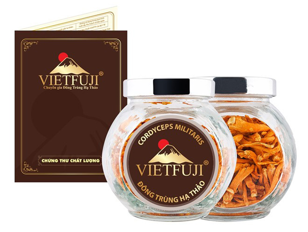 Mỗi sản phẩm đông trùng hạ thảo của VietFuji đều có chứng thư chất lượng đi kèm