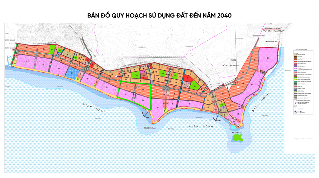 Bản đồ quy hoạch sử dụng đất của xã Tân Thành đến năm 2040 vừa được công bố cho thấy bức tranh toàn cảnh của khu vực Kê Gà trong tương lai
