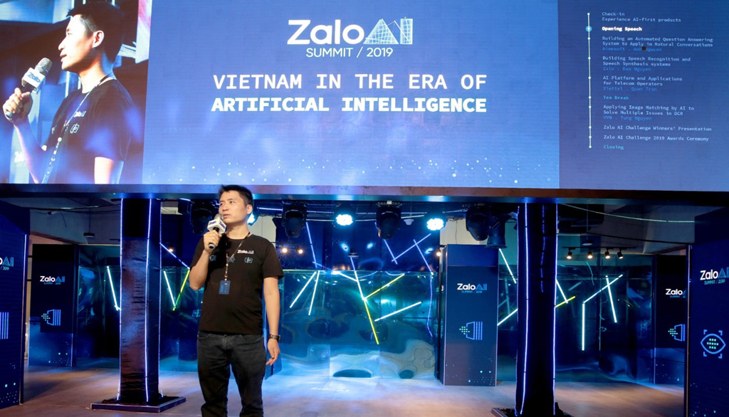 Ông Vương Quang Khải, host tại sự kiện Zalo AI Summit 2019