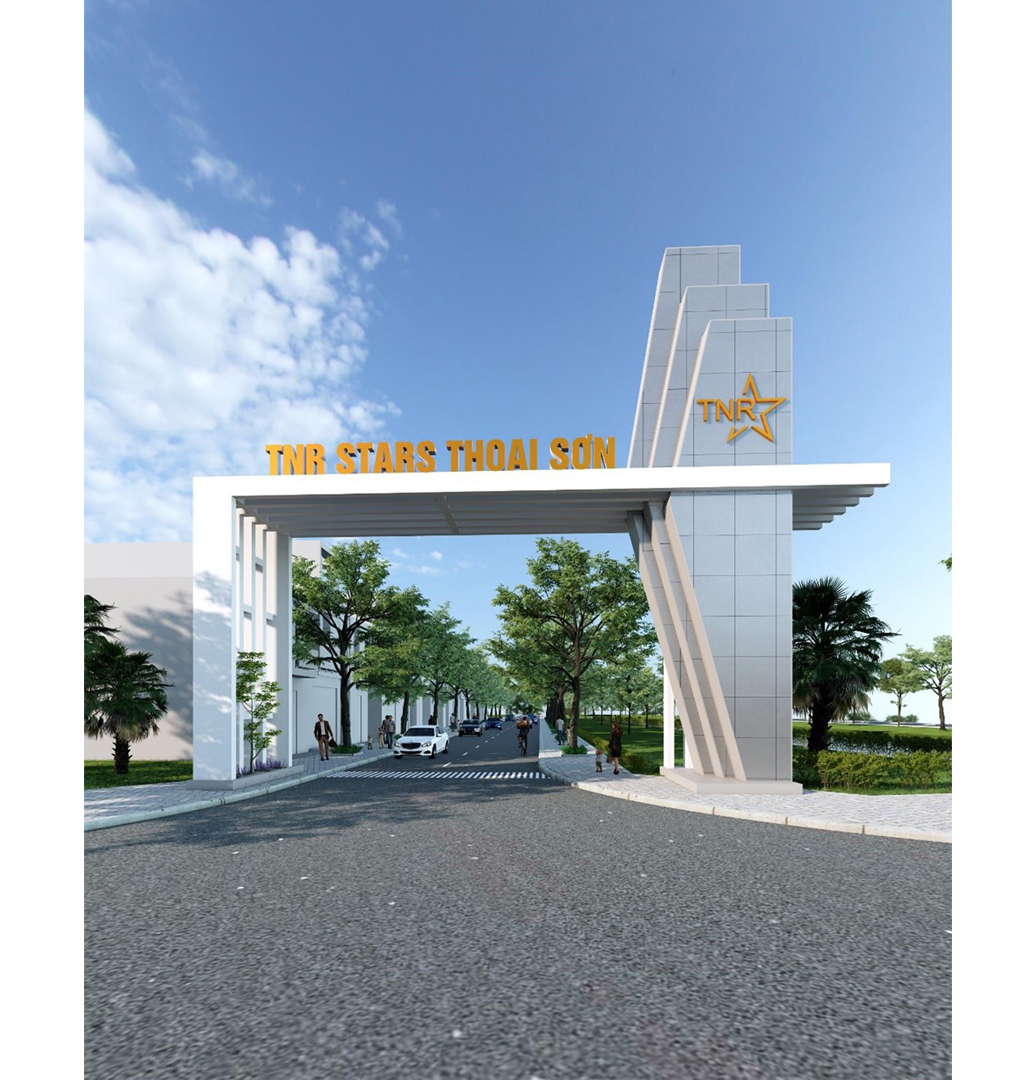 Cổng chào dự án Khu đô thị du lịch lễ hội TNR Stars Thoại Sơn