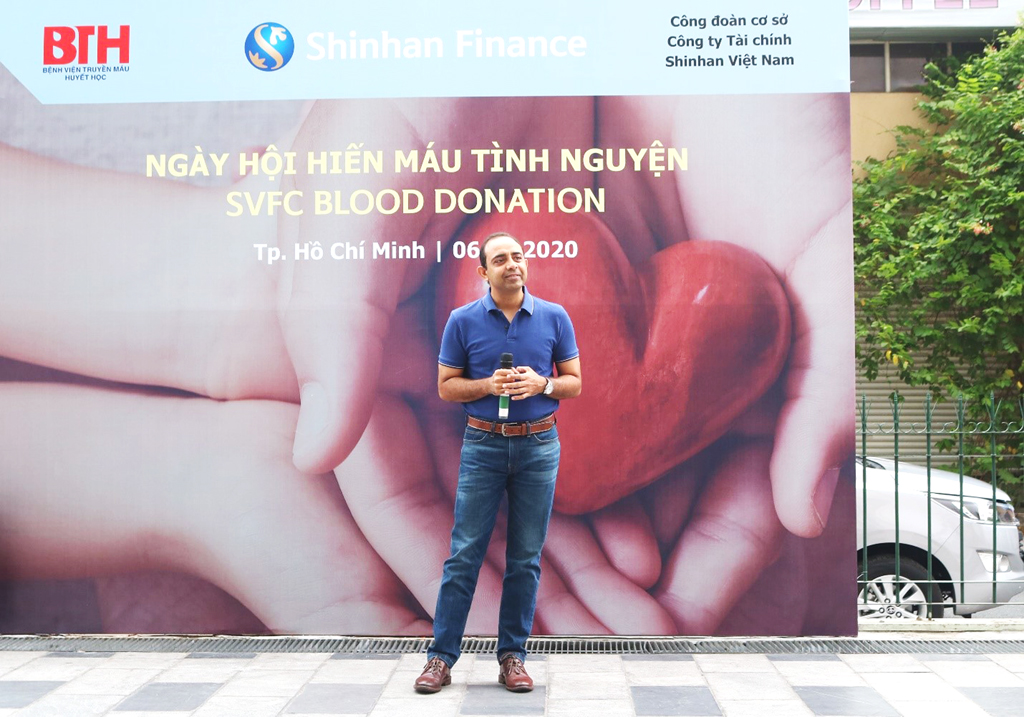 Ông Atul Dixit - Shinhan Finance CEO khai mạc Ngày hội hiến máu