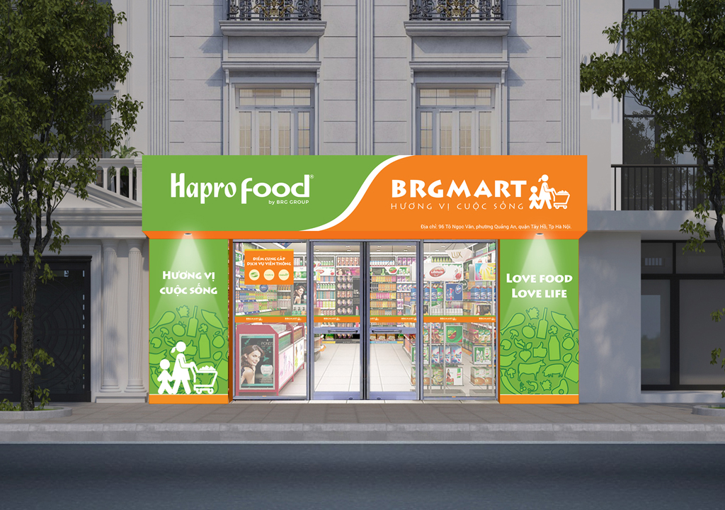 Các cửa hàng bán lẻ Hapro Food trong chuỗi BRG Mart với hình ảnh nhận diện thân thiện dự kiến sẽ là điểm mua sắm quen thuộc của người dân Thủ đô 