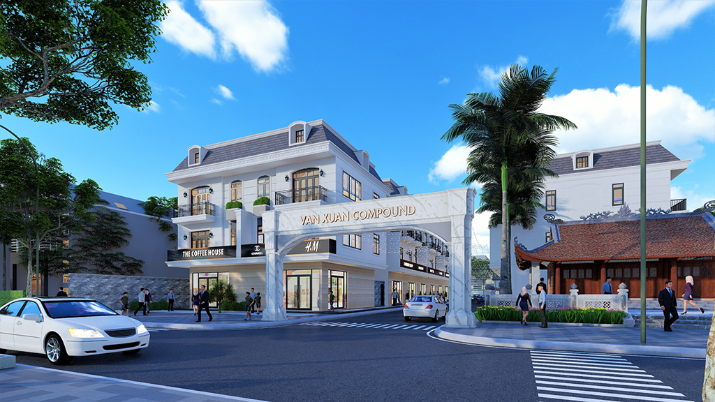 Khu nhà phố thương mại được xây dựng theo mô hình ưu việt 1 trệt 2 lầu - Ảnh: Phú Thành