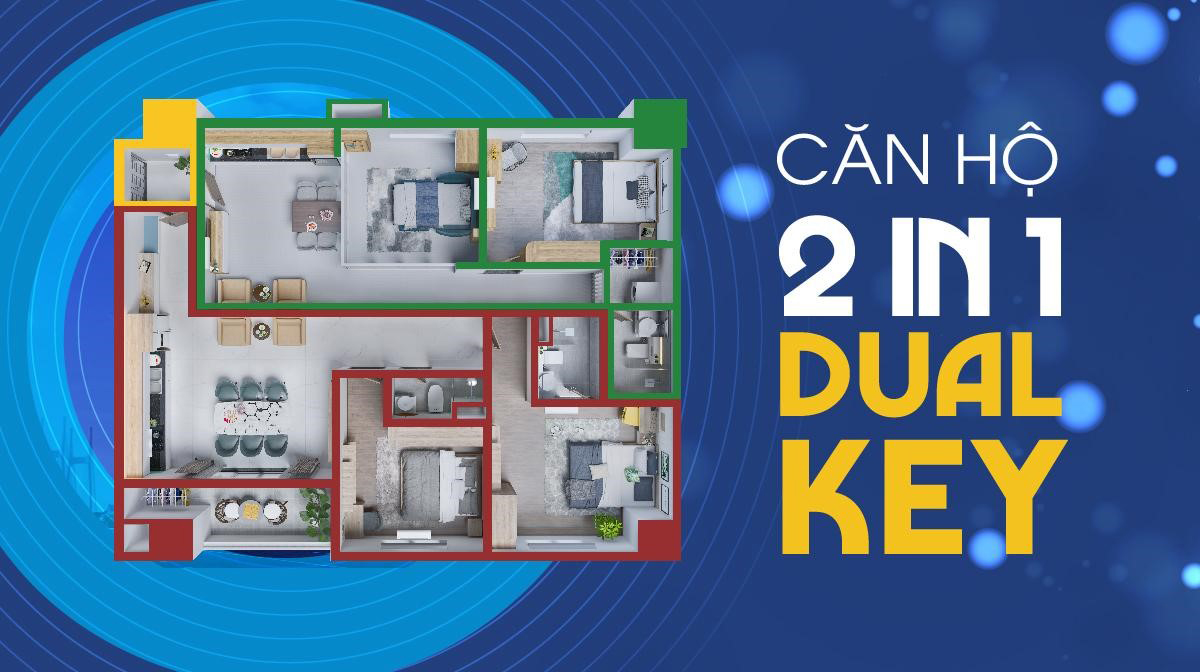 Mô hình căn hộ Dual key tại Cosmo city có thiết kế thông minh, tối đa công năng 