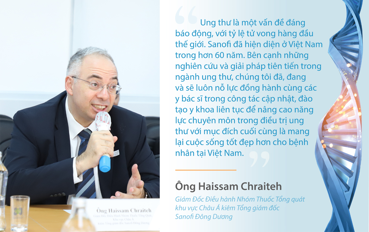  Ông Haissam Chraiteh - Giám đốc điều hành nhóm Thuốc Tổng quát khu vực châu Á kiêm Tổng giám đốc Sanofi Đông Dương chia sẻ