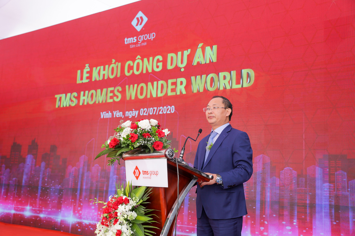 Ông Nguyễn Việt Thung - Phó chủ tịch kiêm Tổng giám đốc TMS Group phát biểu tại buổi lễ