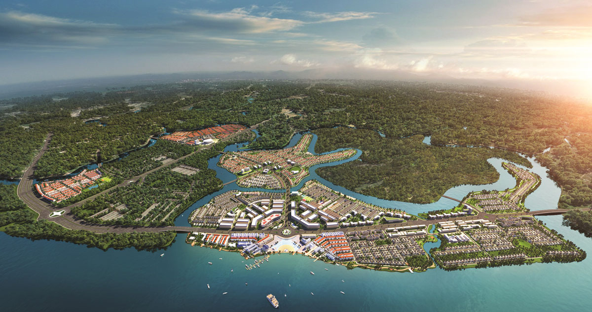 Trên quy mô gần 1.000ha, Aqua City dành đến 70% diện tích cho mảng xanh, hạ tầng giao thông và tiện ích nội khu hiện đại nội khu đẳng cấp 