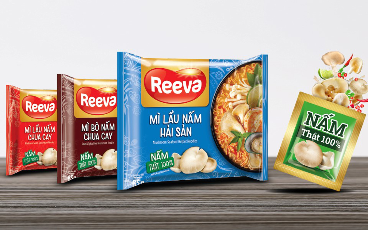 Mì Reeva đa dạng hương vị kết hợp với nấm bào ngư cho bạn trải nghiệm ăn mì cực mới lạ, cực “chất”
