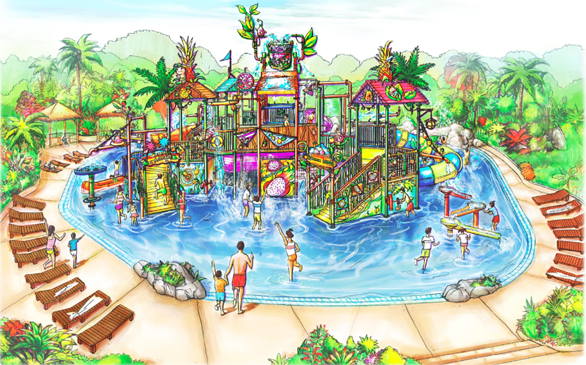 Phối cảnh tổ hợp giải trí nước cho trẻ nhỏ tại công viên nước Summerland