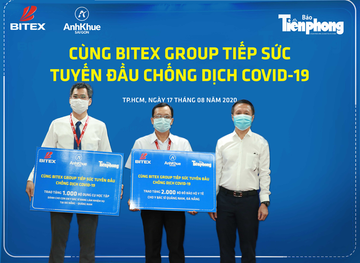 Giai đoạn đầu chương trình, Tập đoàn BITEX đã ủng hộ gần 800 triệu đồng cho các y bác sĩ ở Đà Nẵng - Quảng Nam
