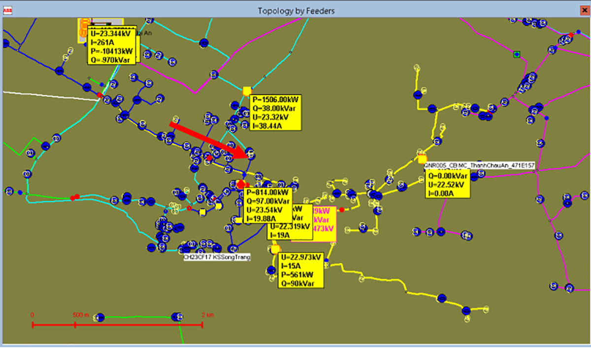 Phần mềm DMS600 để quản lý lưới điện phân phối theo địa lý
