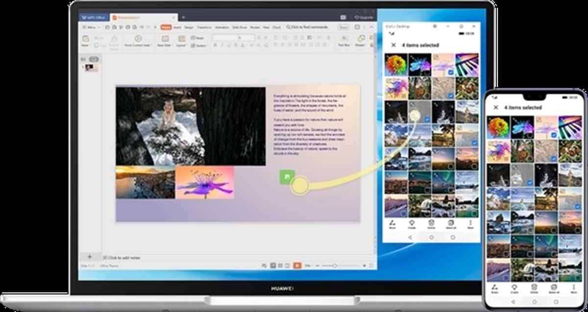 Huawei Share giúp xóa nhòa khoảng cách giữa smartphone và laptop