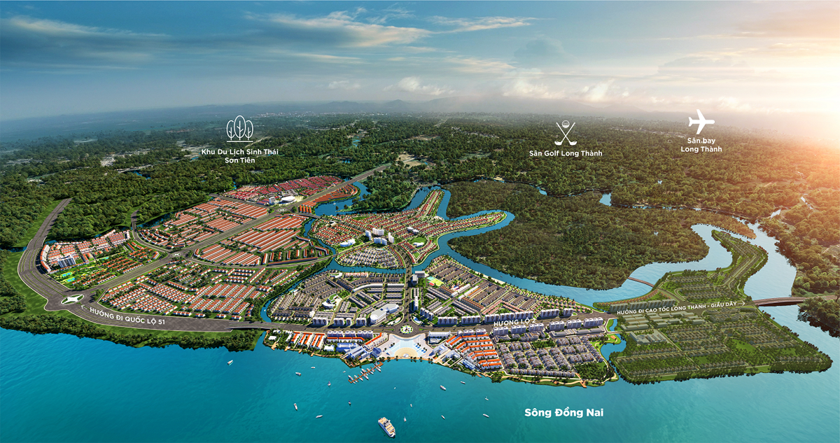 Khu đô thị Aqua City với quy mô gần 1.000ha là thỏi nam châm thu hút dòng vốn ở phía Đông Sài Gòn 