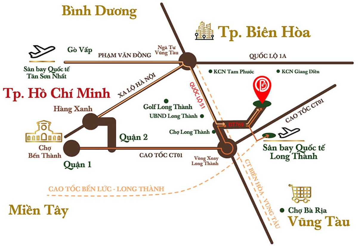 Vị trí đắc địa của Hoa Viên Bình An