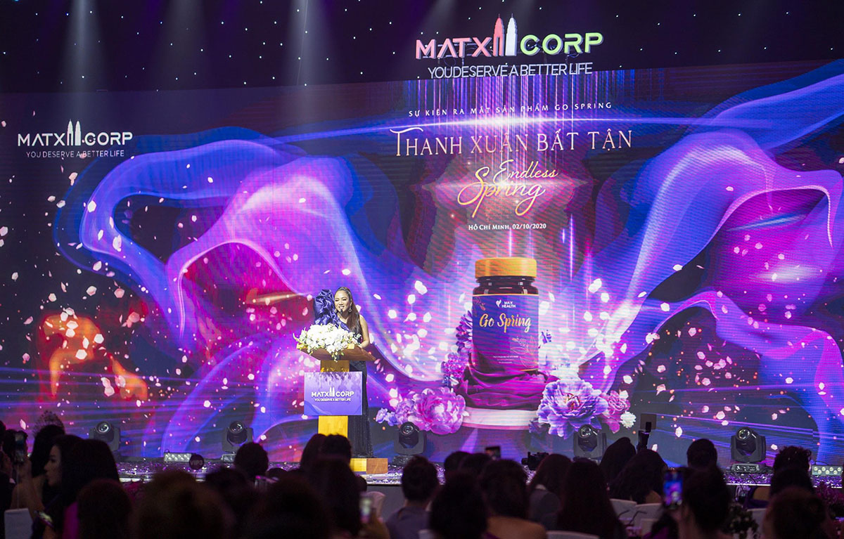 Chị Lê Thị Hồng Nhung - CEO Tập đoàn Matxi Corp phát biểu tại sự kiện ra mắt