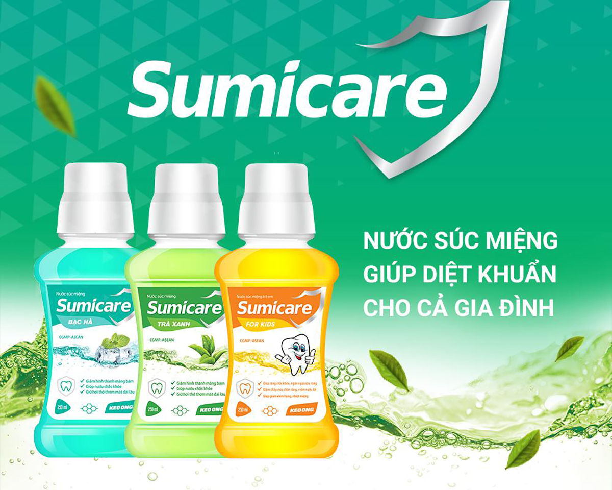 Bộ 3 sản phẩm nước súc miệng Sumicare dành cho cả gia đình 