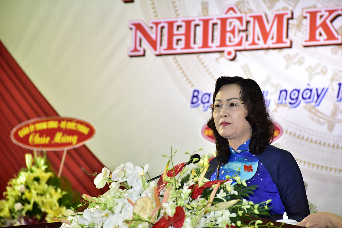 Bà Lê Thị Ái Nam tái đắc cử Phó bí thư Tỉnh ủy Bạc Liêu nhiệm kỳ 2020 - 2025. Ảnh: Trần Thanh Phong