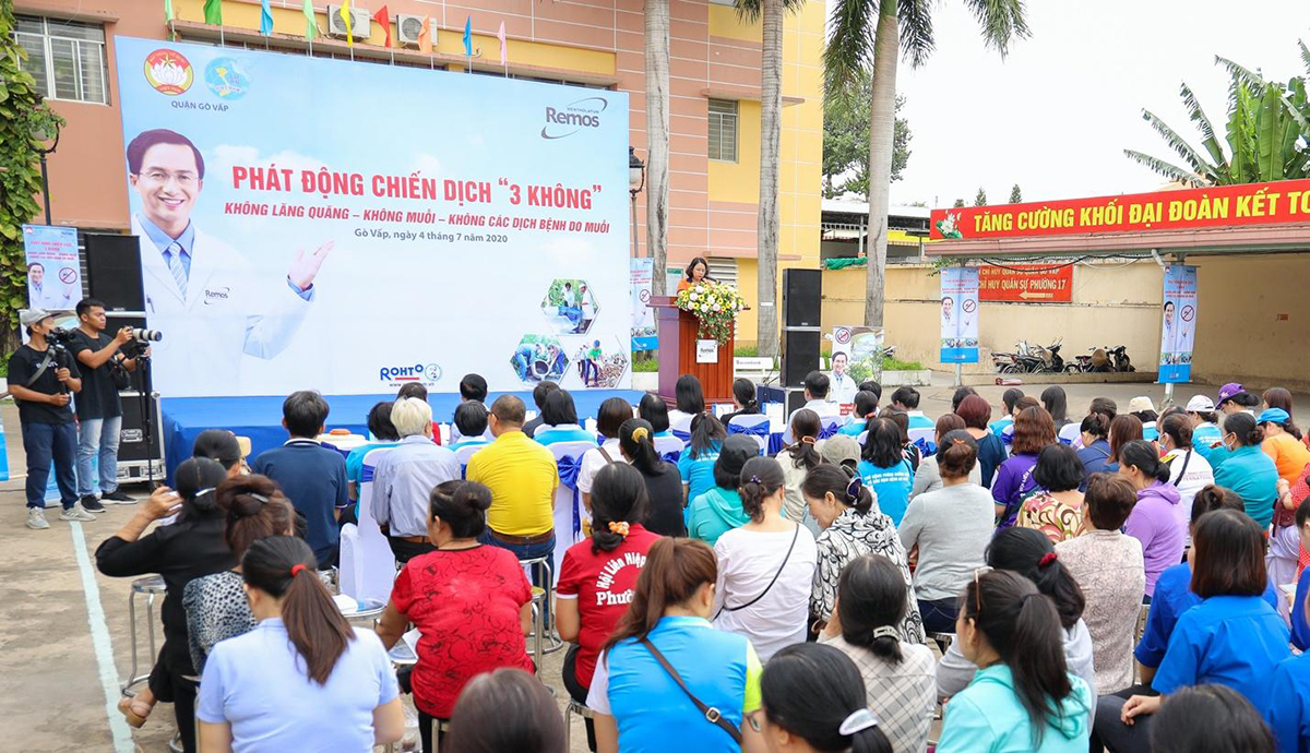  Buổi phát động chiến dịch tuyên truyền phòng chống muỗi “3 Không” được đông đảo người dân tham dự