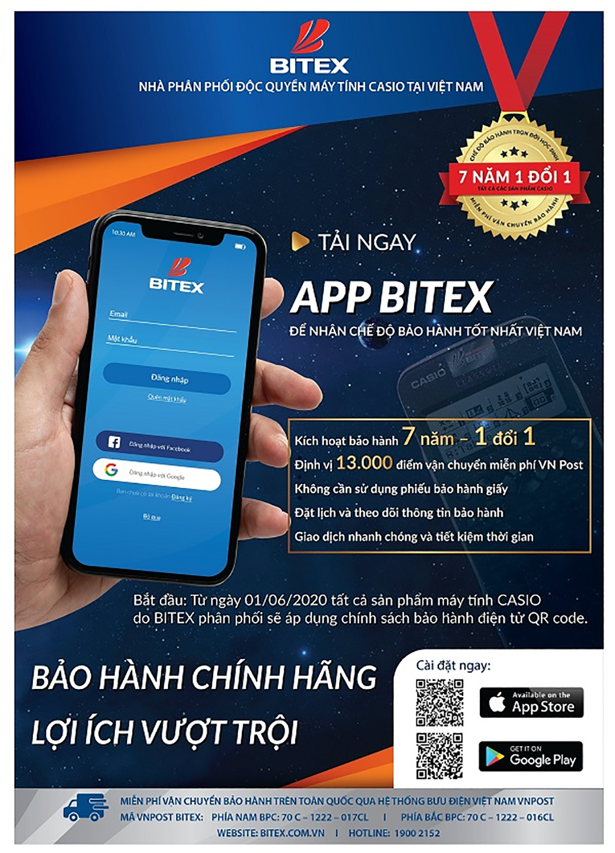 App BITEX - công cụ hàng đầu cung cấp giải pháp tránh hàng giả, hàng xâm phạm bản quyền dành cho người tiêu dùng Casio
