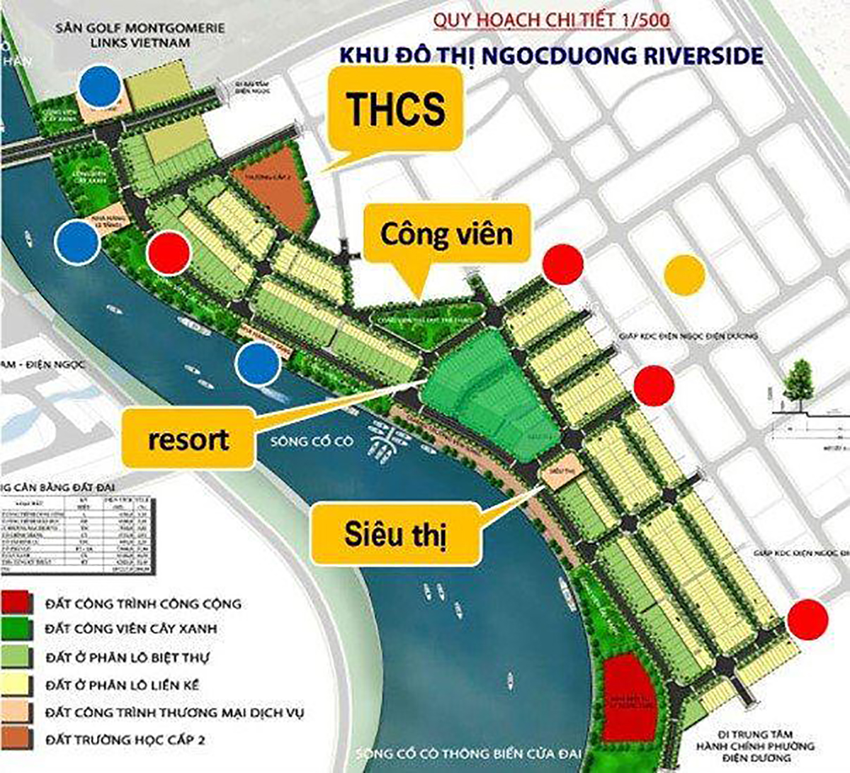 Quy hoạch chi tiết 1/500 dự án Ngọc Dương bên sông Cổ Cò