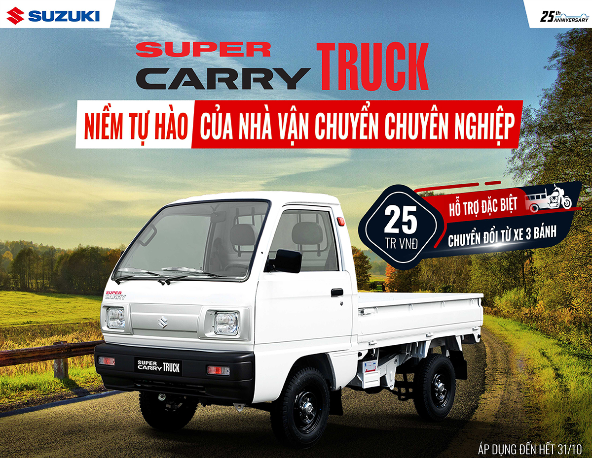 Ưu đãi hấp dẫn trong tháng 10 dành cho dòng xe tải nhẹ Super Carry Truck 