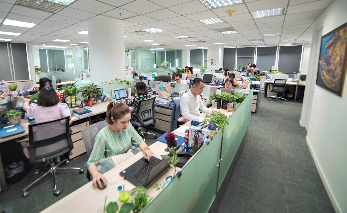 Một góc văn phòng làm việc tại trụ sở chính của Nam Long