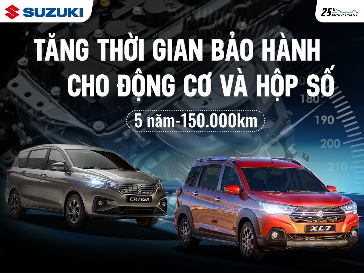 Suzuki mở rộng thời hạn bảo hành hộp số và động cơ cho Ertiga mới và XL7 hoàn toàn mới lên 5 năm hoặc 150.000km