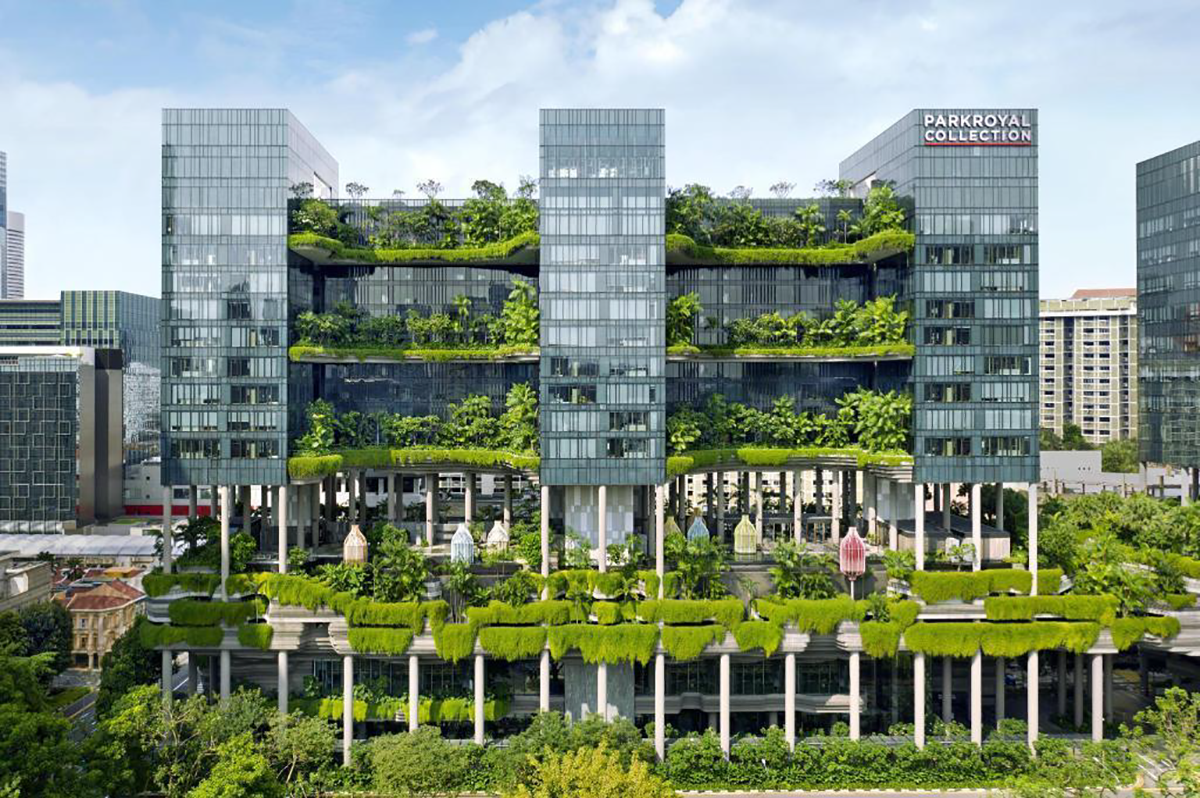Park Royal - một công trình xanh Vertical Garden nổi bật tại Singapore