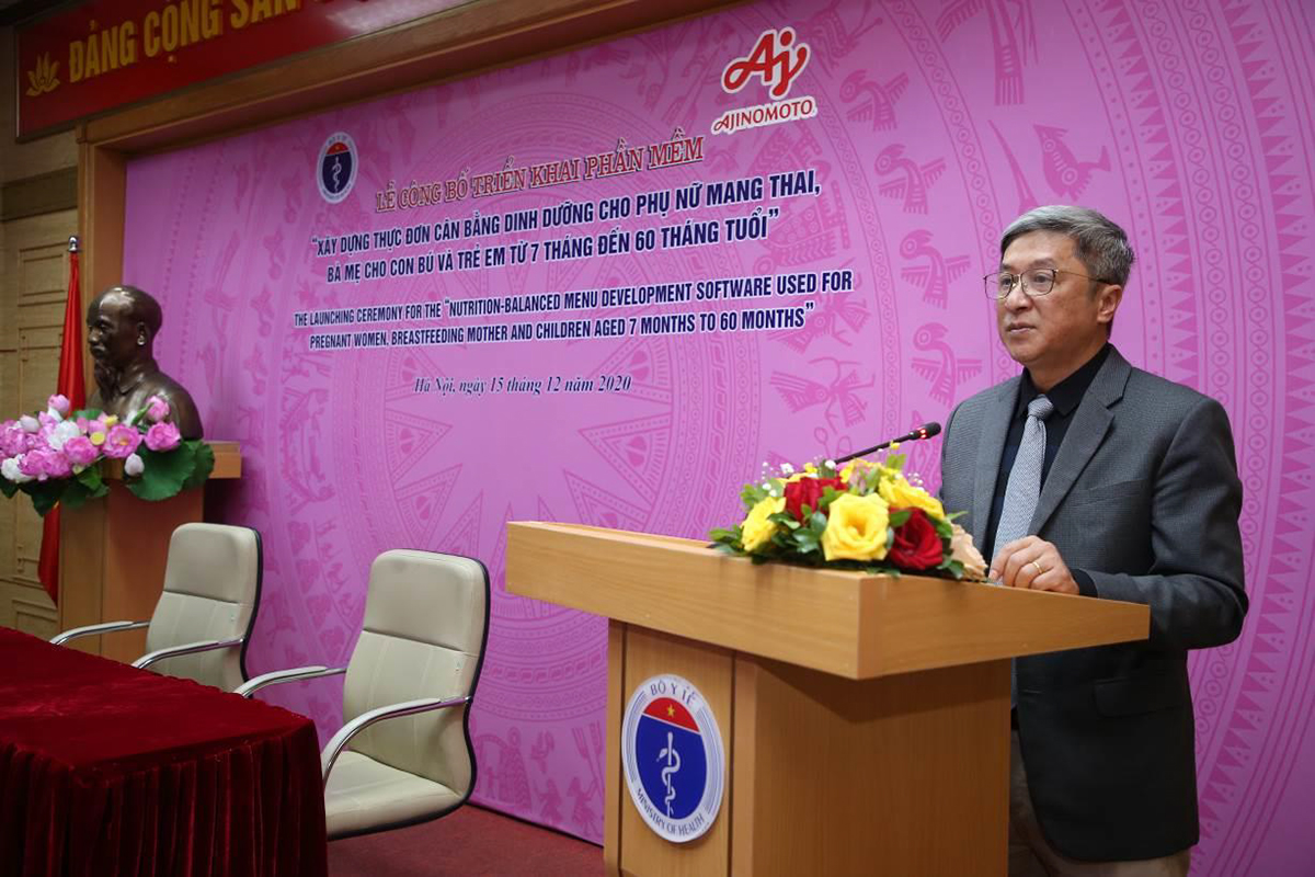  PGS-TS Nguyễn Trường Sơn, Thứ trưởng Bộ Y tế phát biểu tại lễ công bố