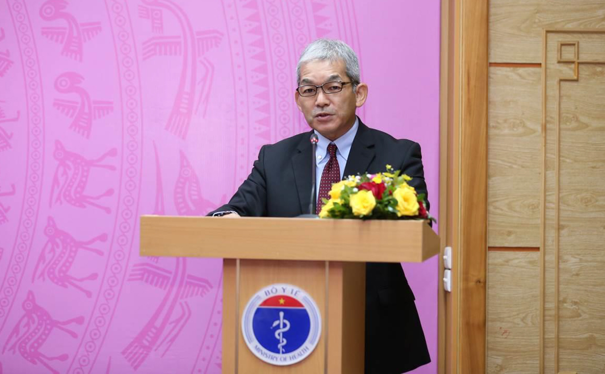 Ông Keiji Kaneko, Tổng giám đốc Công ty Ajinomoto Việt Nam phát biểu tại buổi lễ
