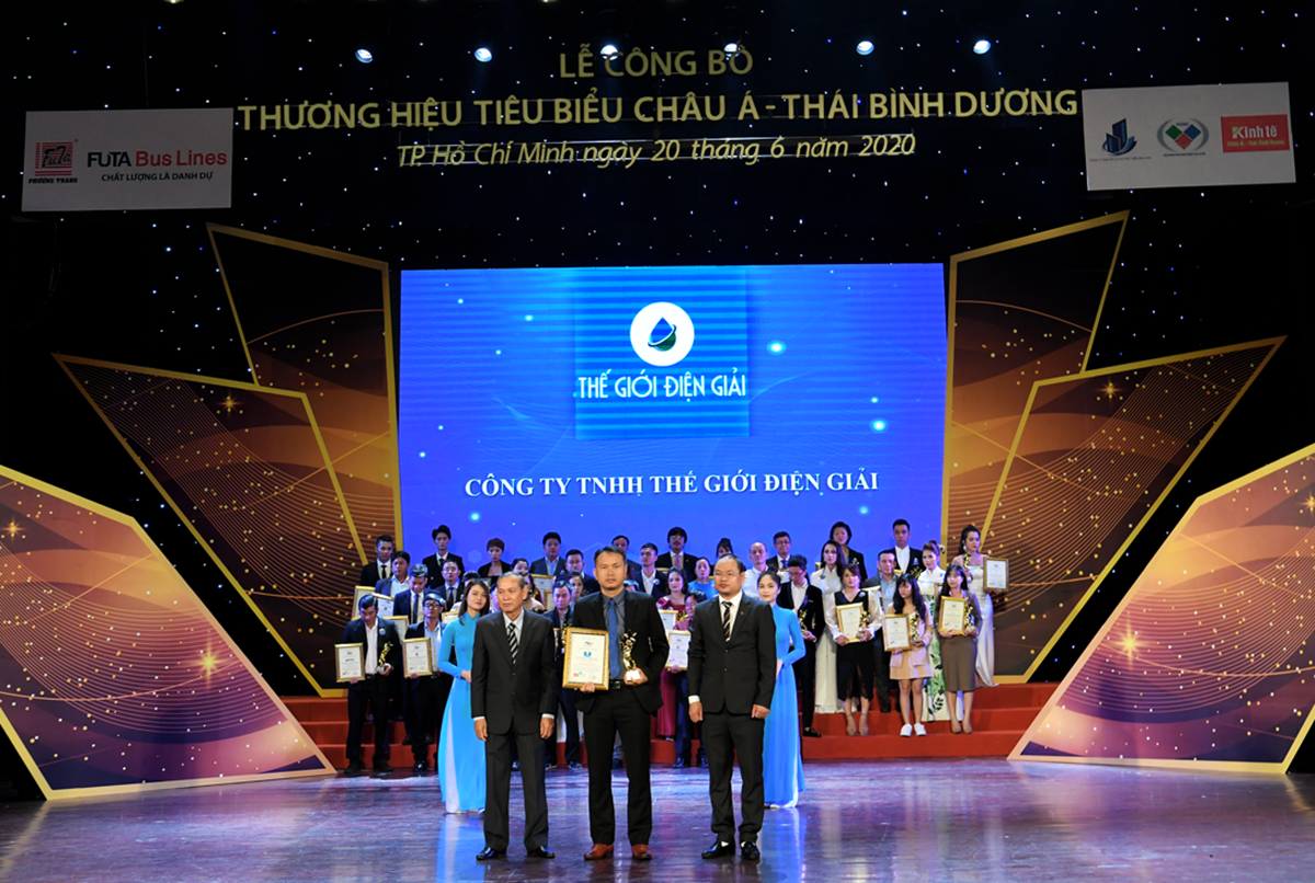 Thế Giới Điện Giải được vinh danh top 10 Asia-Pacific Outstanding Brand năm 2020 