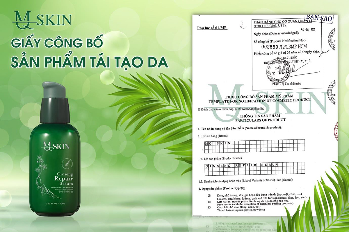 Sản phẩm Ginseng Repair Serum và Ginseng White Cream luôn ở top đầu thị trường về doanh số bán 