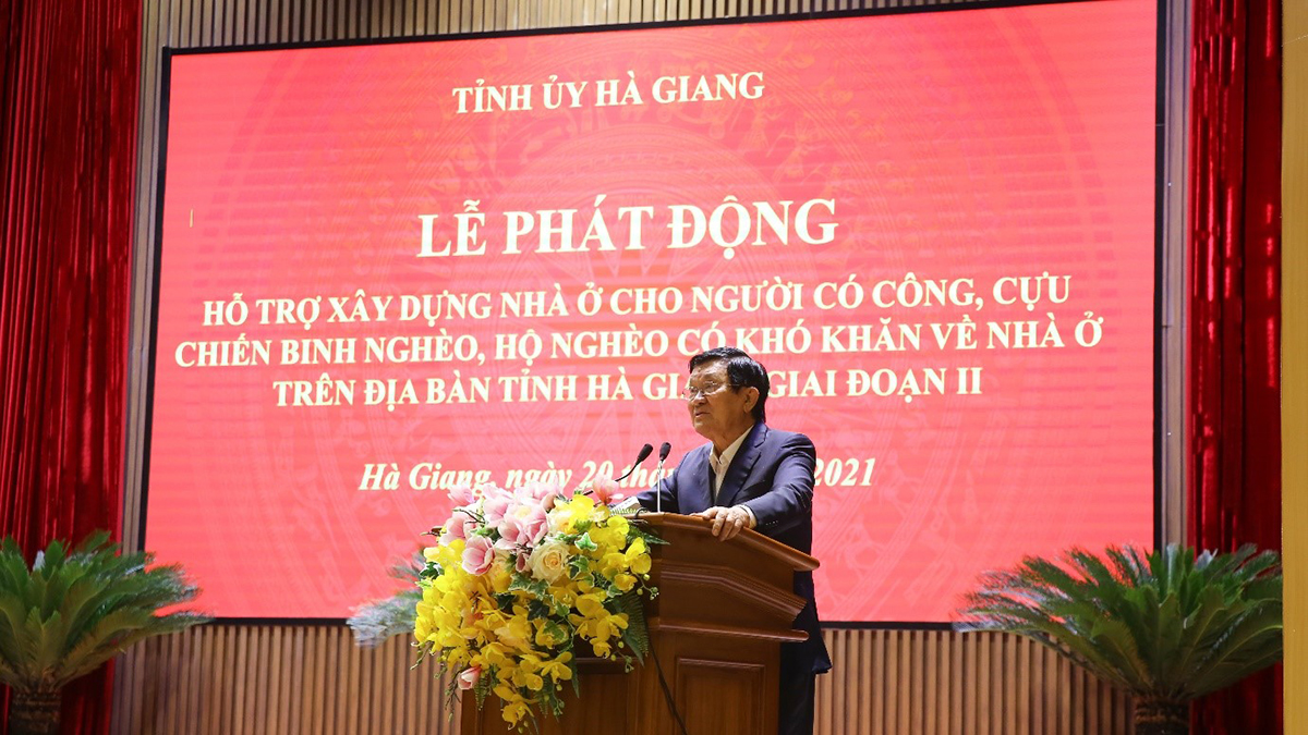 Nguyên Chủ tịch nước Trương Tấn Sang phát biểu tại buổi lễ