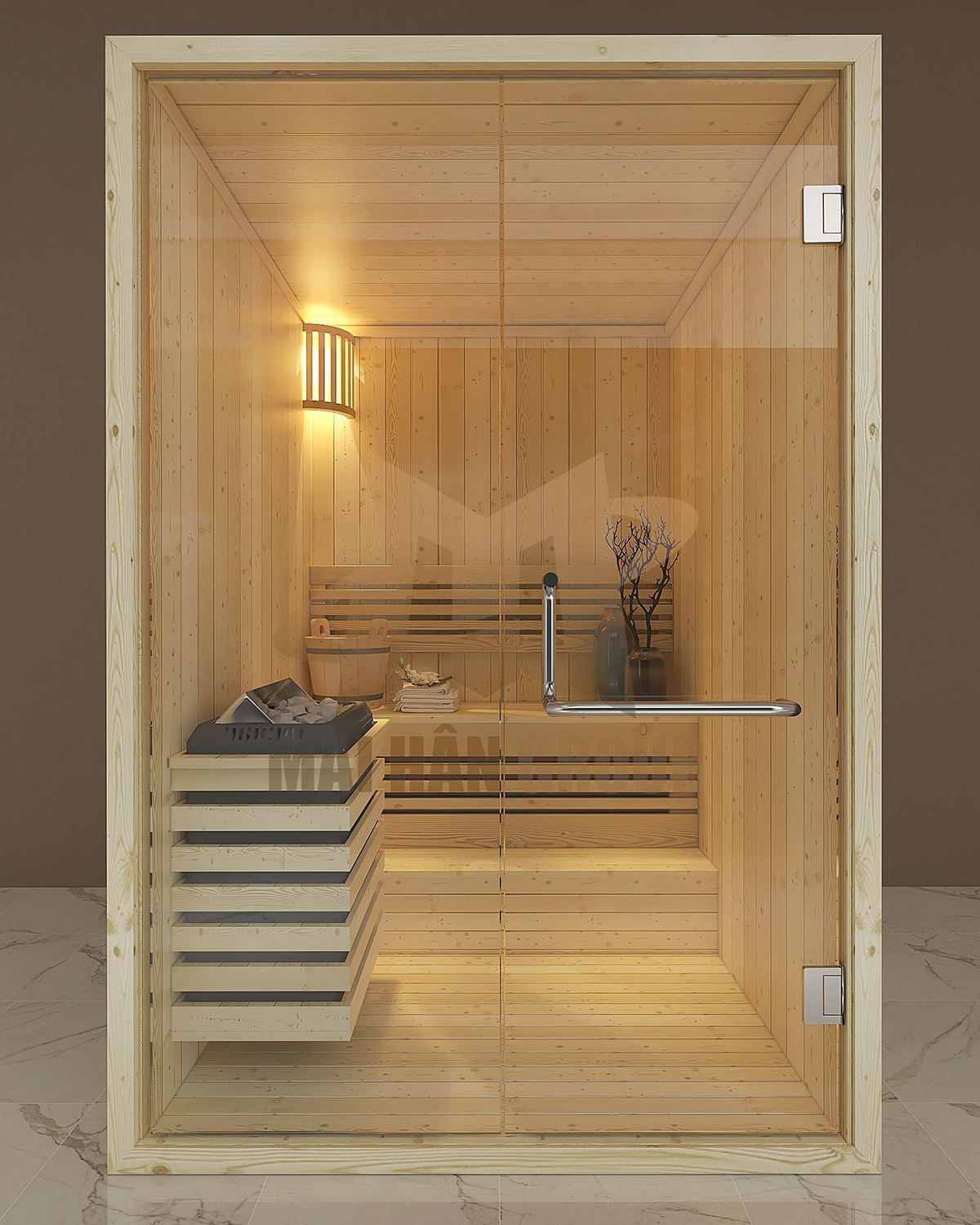 Phòng xông hơi khô sauna truyền thống rất phổ biến và được ưa chuộng hiện nay