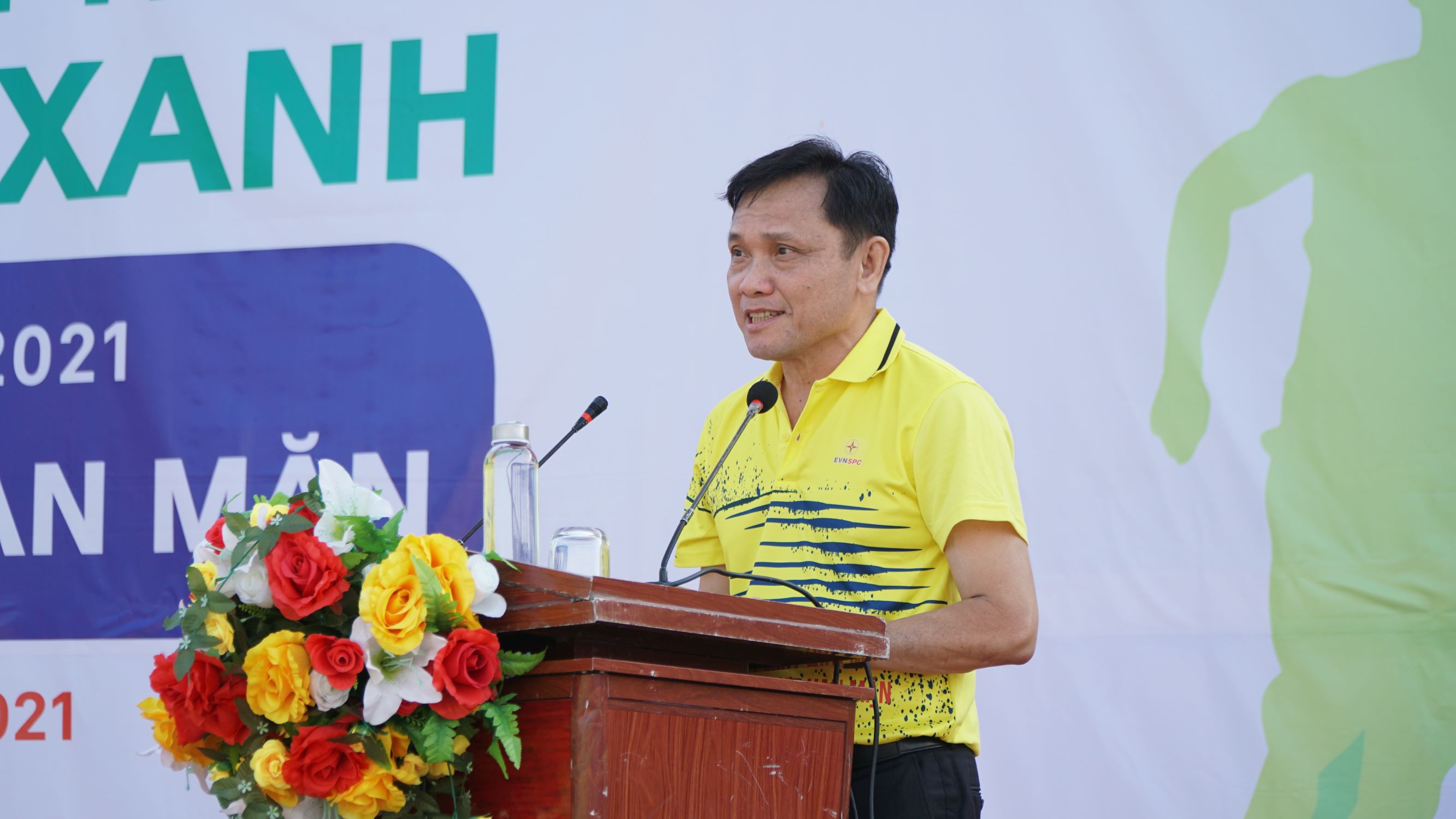 Ông Nguyễn Phước Đức, Tổng giám đốc EVNSPC phát biểu tại buổi lễ. Ảnh: Văn Hoàng 