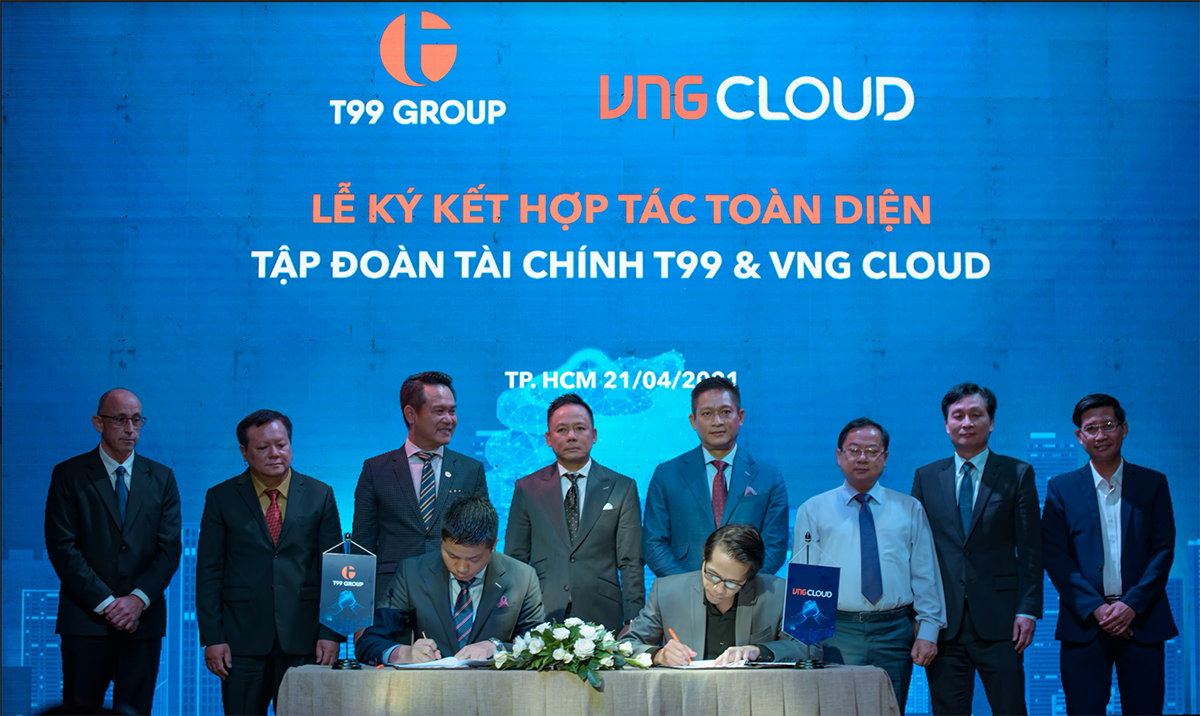 Khoảnh khắc hợp tác chiến lược giữa Tập đoàn Tài chính T99 và VNG Cloud