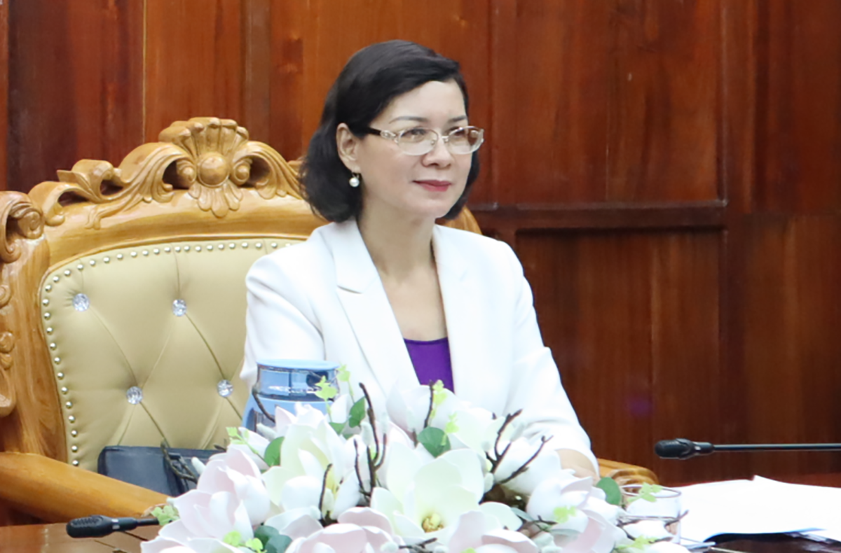 Hình 1: Bà Trần Tuyết Minh, Ủy viên ban thường vụ Tỉnh ủy, Phó chủ tịch UBND tỉnh Bình Phước